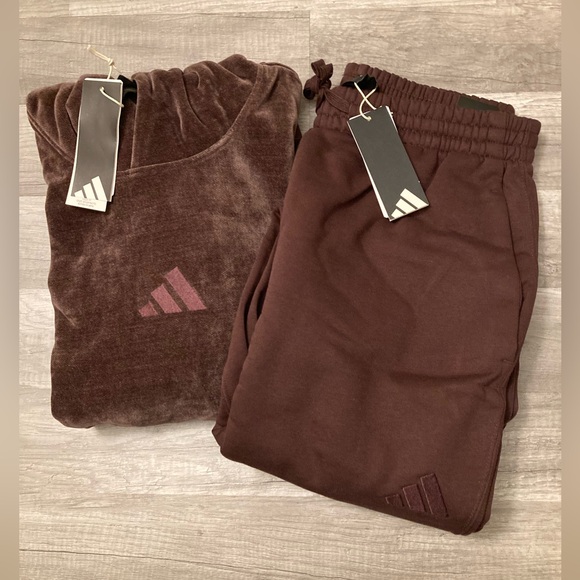 NWT 2 PC SIZE M MEDIUM HOODIE SWEATSHIRT AND JOGGERS MATCHING OUTFIT ADIDAS - Picture 5 of 5